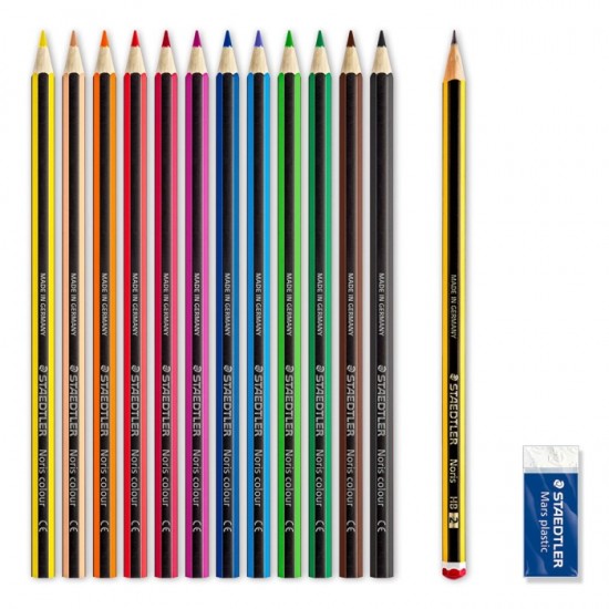 Ξυλομπογιές Staedtler Noris 12 Χρώματα Bonus Pack